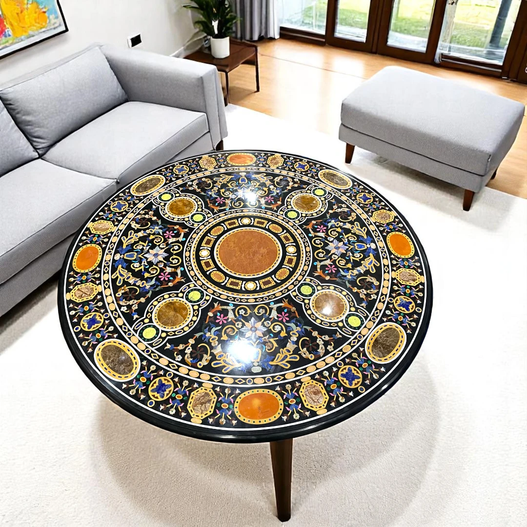 Luxury Round Marble Center Table for Home Decor